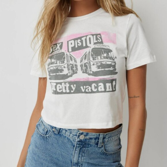 Sex Pistols Pretty Vacant Crop Top - Picture 1 of 6